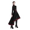 Women Red Long Gothic Coat Black Cosplaydiy Medieval Military Coat